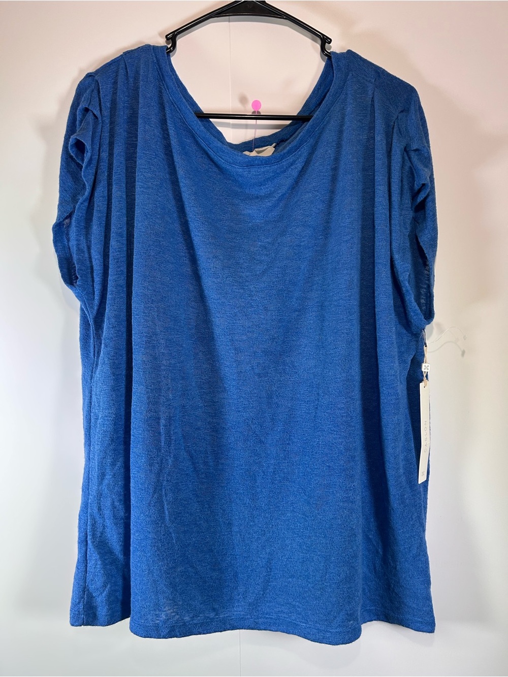 Caslon Women’s XXL Blue Draped Split Sleeve Oversized Knit Top